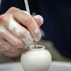 Yuta Segawa working in his studio in London 2019